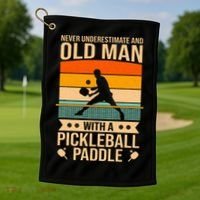 Pickleball Funny Golf Towel thumb 1