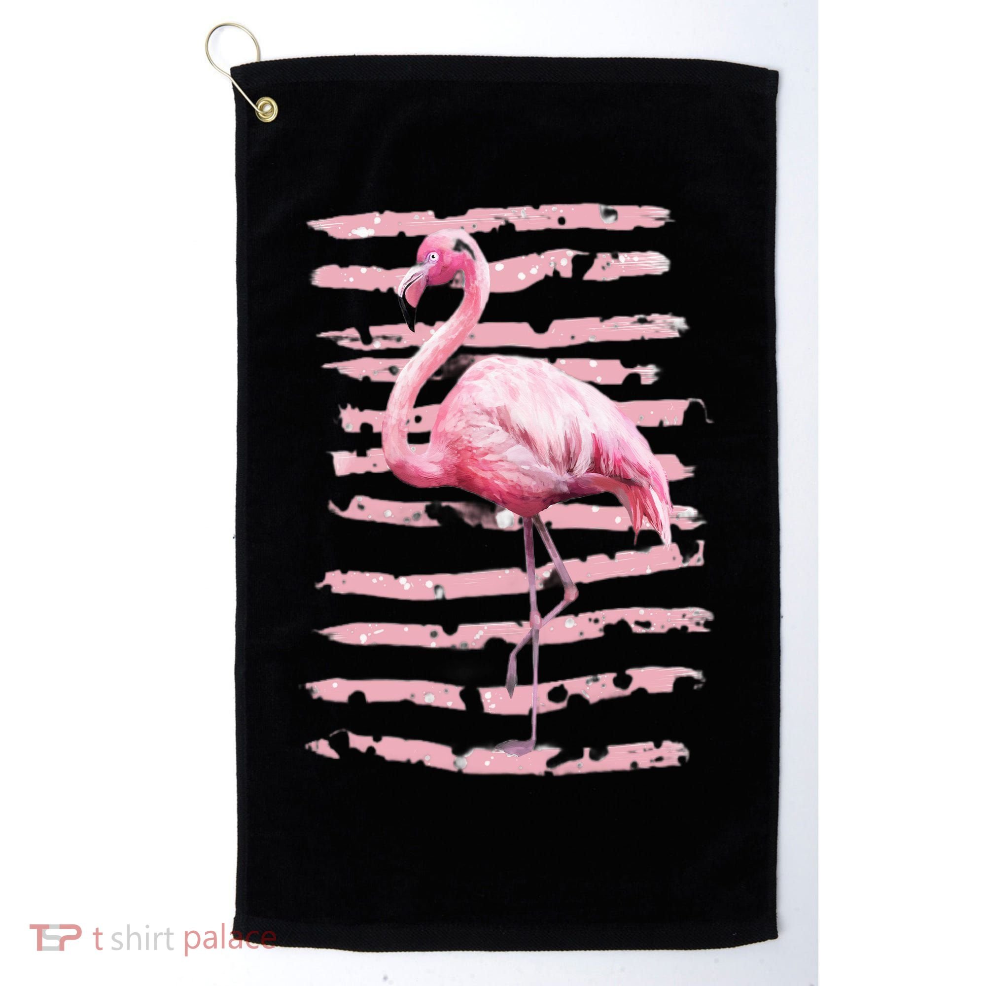 Pink Flamingo Golf Towel