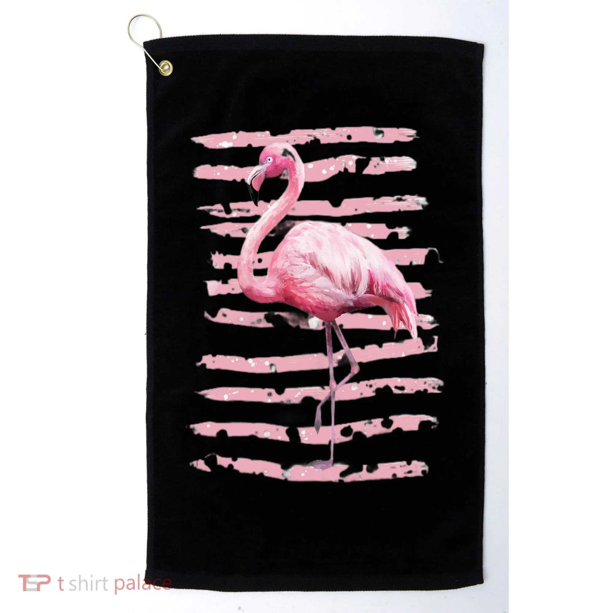 Pink Flamingo Golf Towel