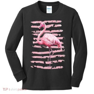 Pink Flamingo Kids Long Sleeve Shirt