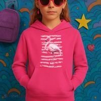 Pink Flamingo Kids Hoodie thumb 3