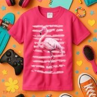 Pink Flamingo Kids T-Shirt thumb 3