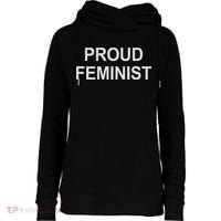 Proud Feminist Womens Funnel Neck Pullover Hood thumb 0