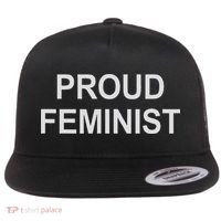 Proud Feminist Flat Bill Trucker Hat thumb 0