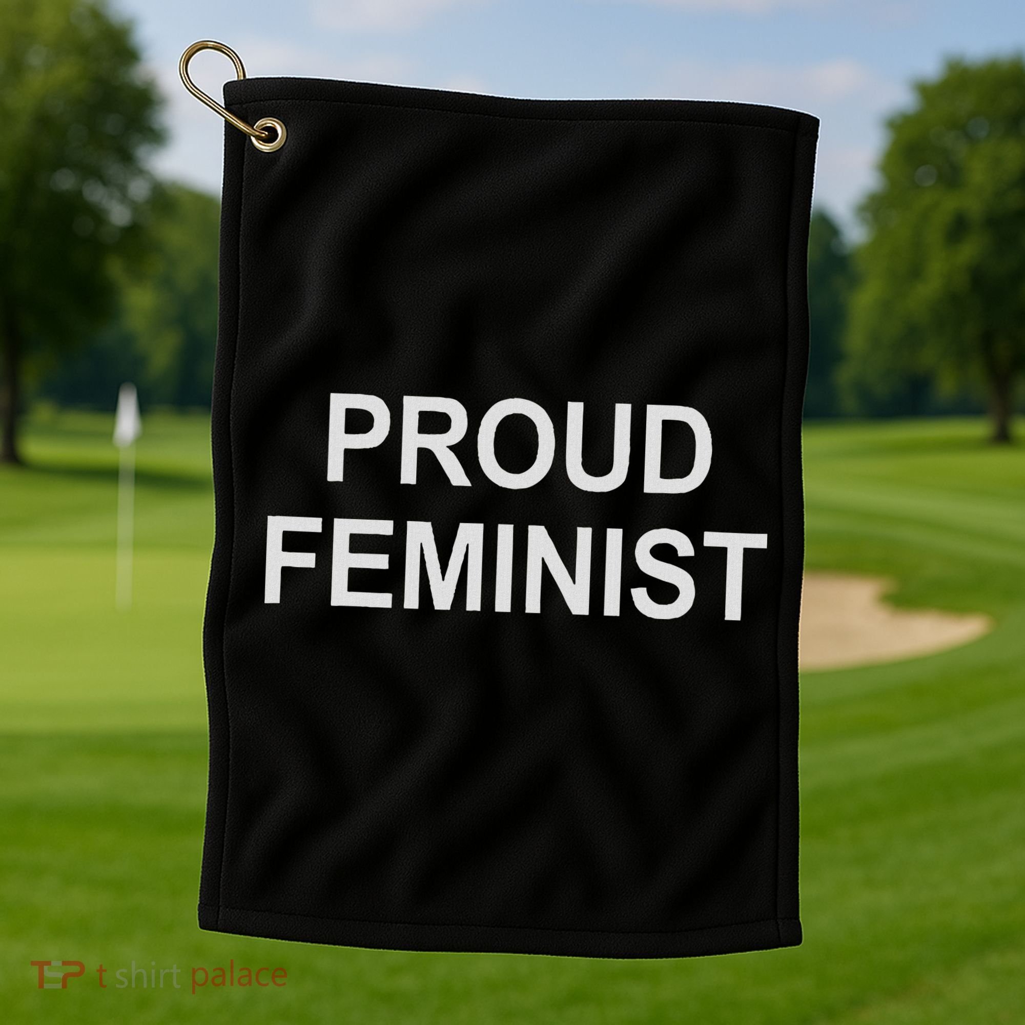Proud Feminist Golf Towel