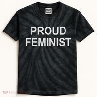 Proud Feminist Kids Tie-Dye T-Shirt thumb 0