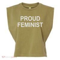 Proud Feminist Garment-Dyed Women's Muscle Tee thumb 0