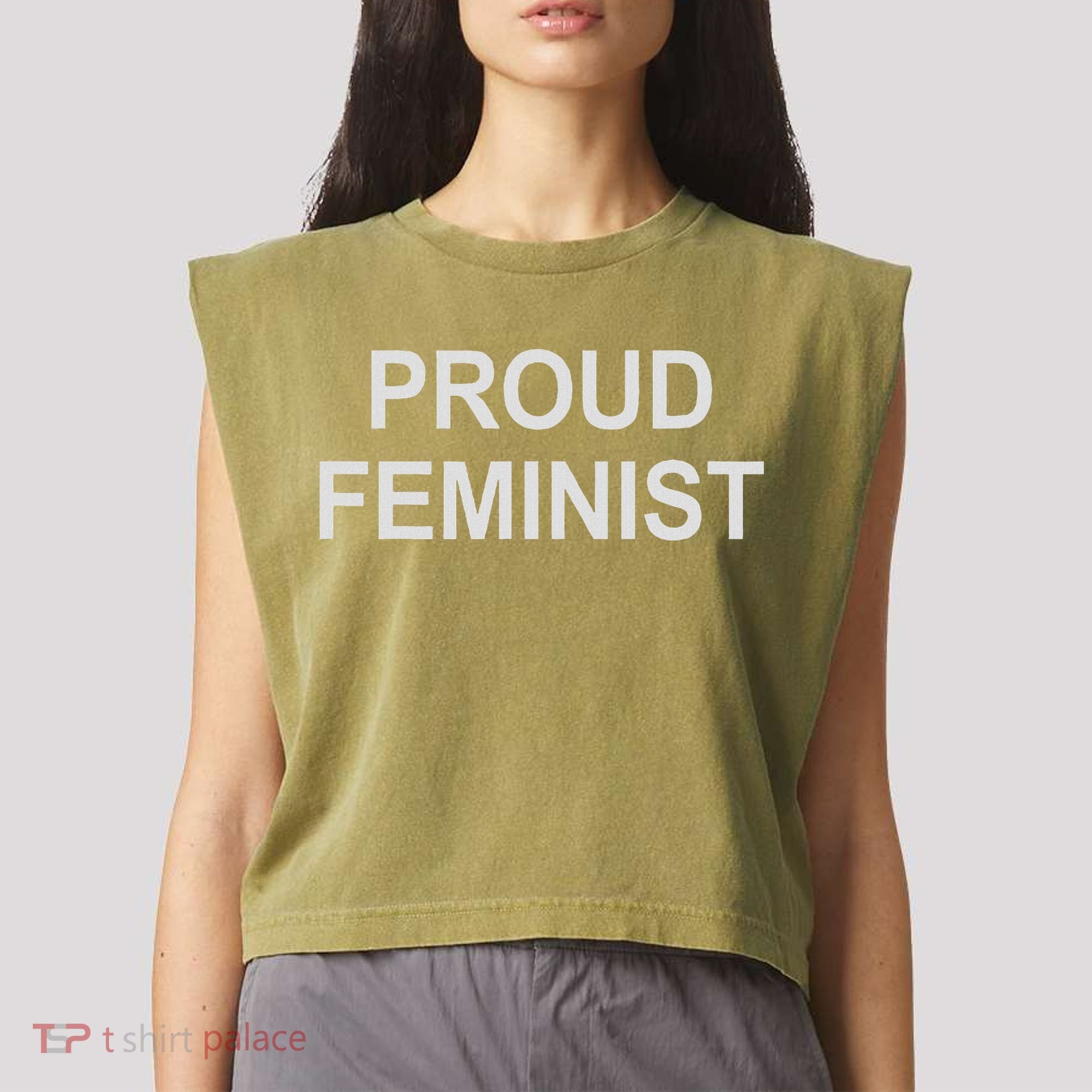Proud Feminist Garment-Dyed Women's Muscle Tee