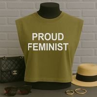 Proud Feminist Garment-Dyed Women's Muscle Tee thumb 3