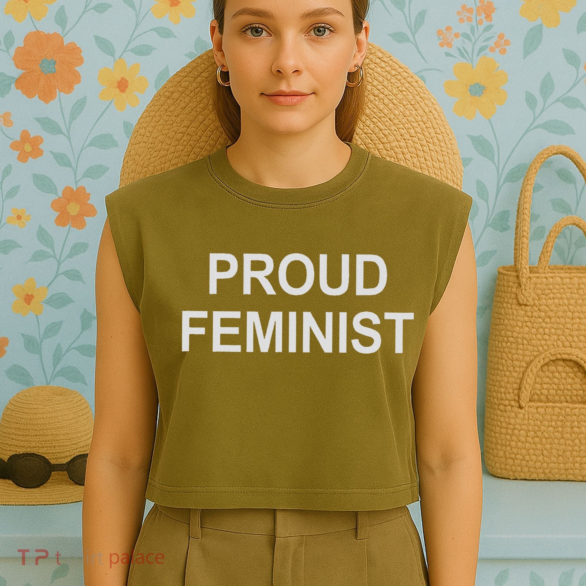 Proud Feminist Garment-Dyed Women's Muscle Tee