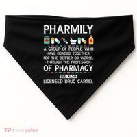 Pharmily Funny Pharmacy Technician Pharmacist USA-Made Doggie Bandana thumb 0