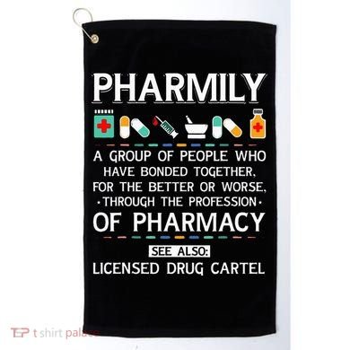 Pharmily Funny Pharmacy Technician Pharmacist Golf Towel