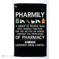 Pharmily Funny Pharmacy Technician Pharmacist Golf Towel thumb 0