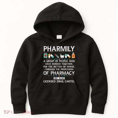 Pharmily Funny Pharmacy Technician Pharmacist Kids Hoodie