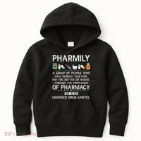 Pharmily Funny Pharmacy Technician Pharmacist Kids Hoodie thumb 0