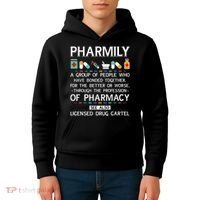 Pharmily Funny Pharmacy Technician Pharmacist Kids Hoodie thumb 4