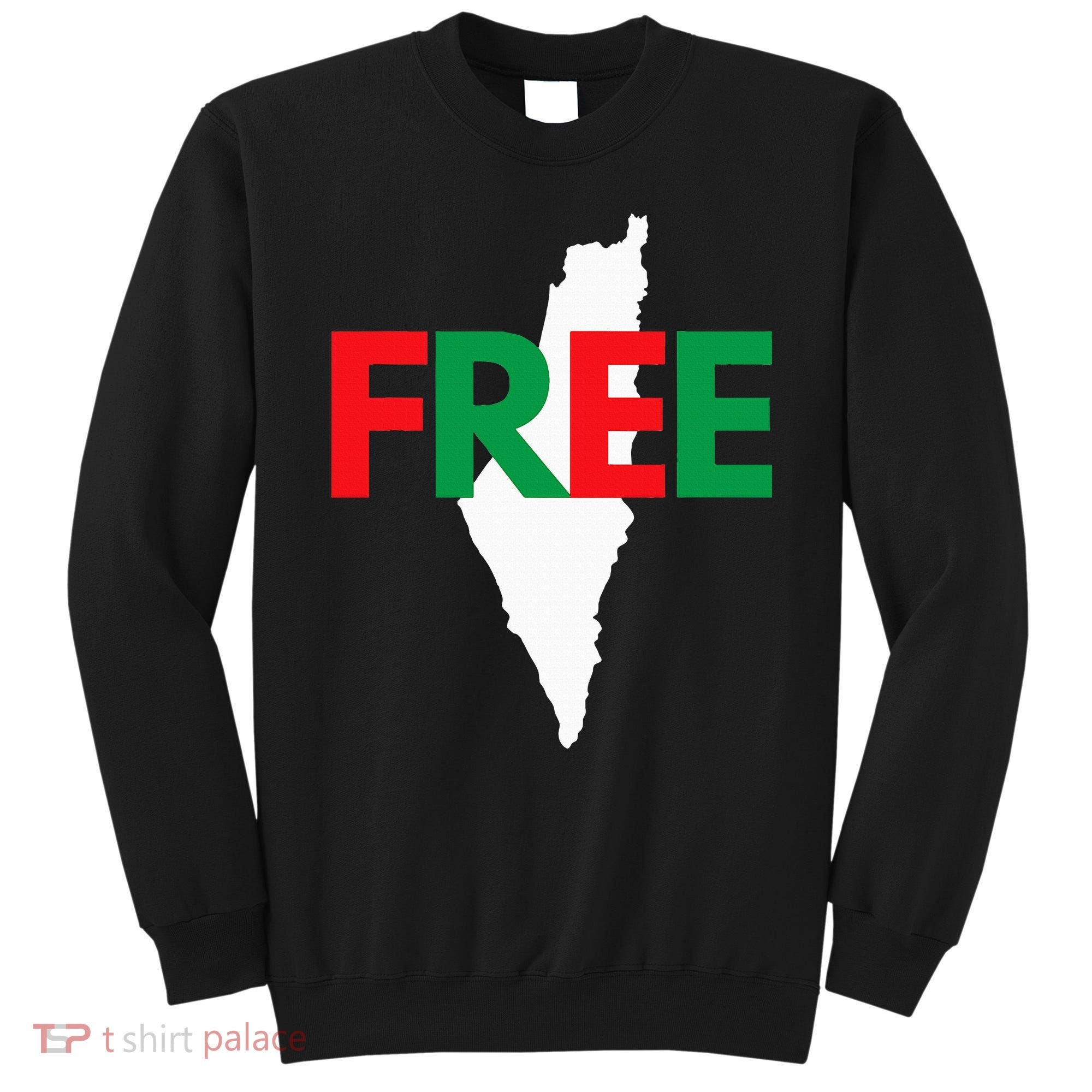 Palestine Free Palestine In Arabic Free Gaza Palestine Flag Sweatshirt