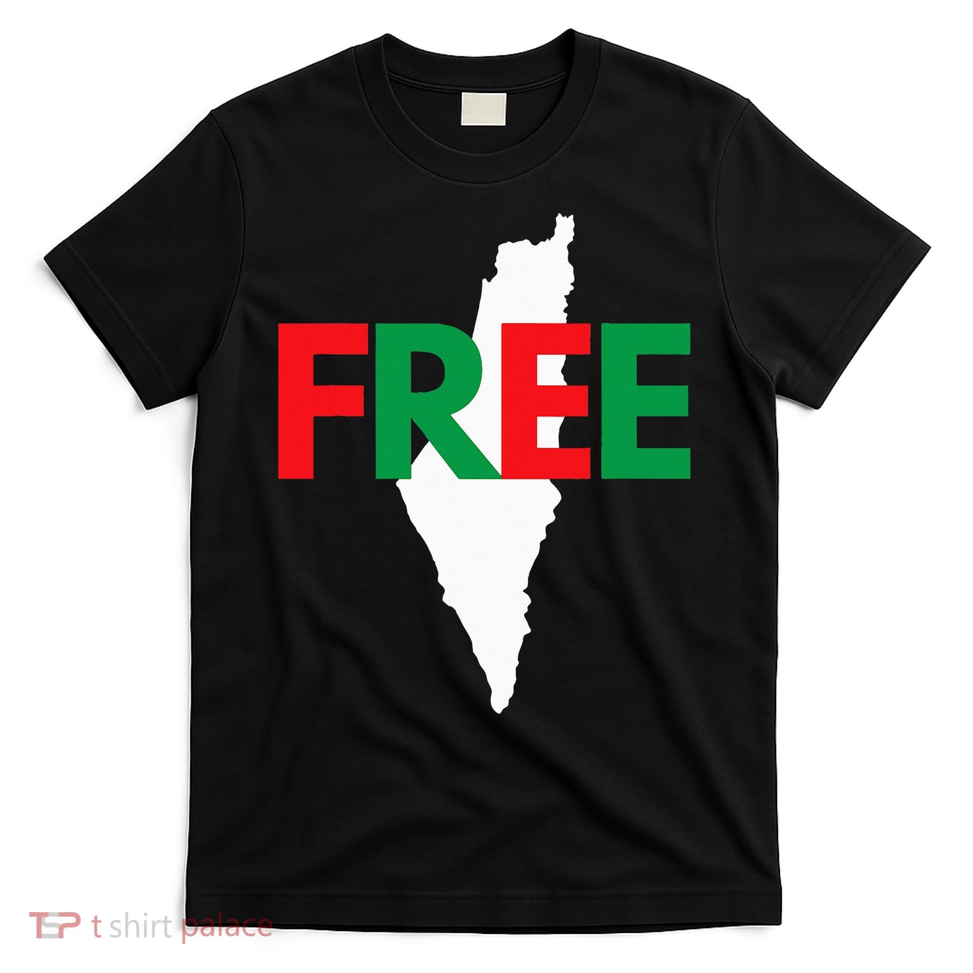 Palestine Free Palestine In Arabic Free Gaza Palestine Flag T-Shirt