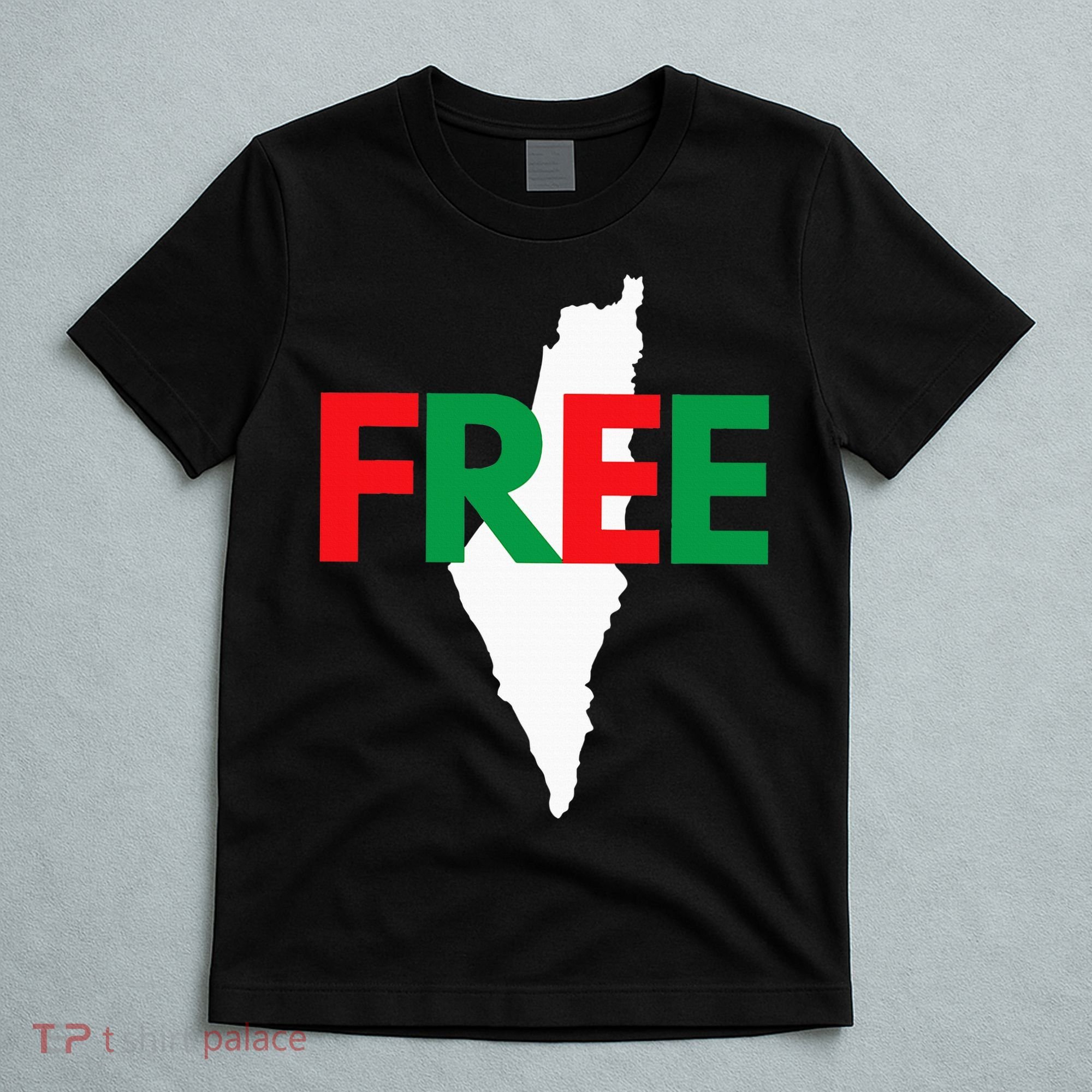 Palestine Free Palestine In Arabic Free Gaza Palestine Flag T-Shirt