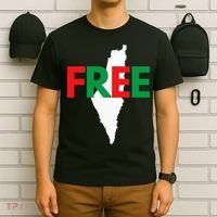 Palestine Free Palestine In Arabic Free Gaza Palestine Flag T-Shirt thumb 6