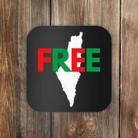 Palestine Free Palestine In Arabic Free Gaza Palestine Flag Coaster thumb 0
