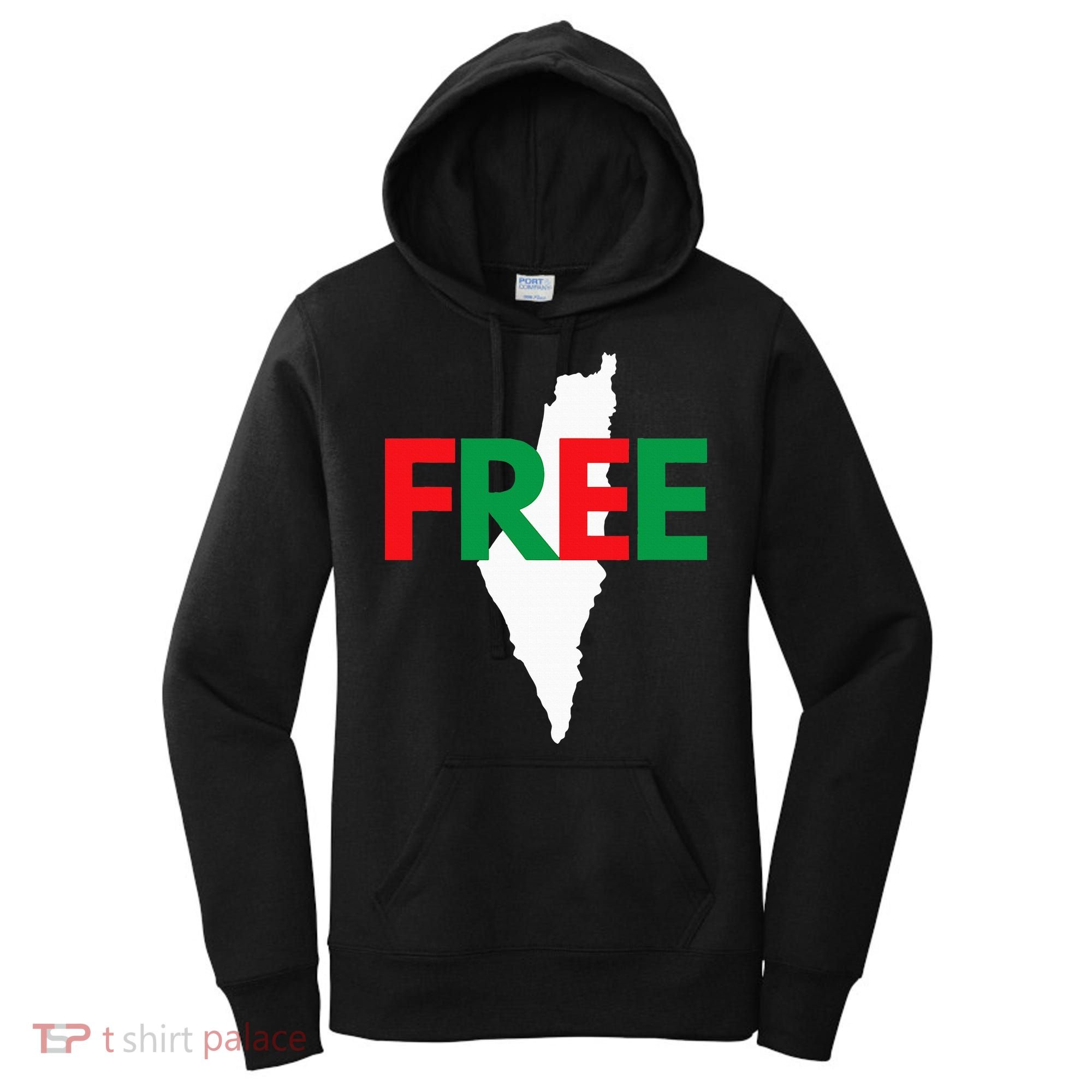 Palestine Free Palestine In Arabic Free Gaza Palestine Flag Women's Hoodie