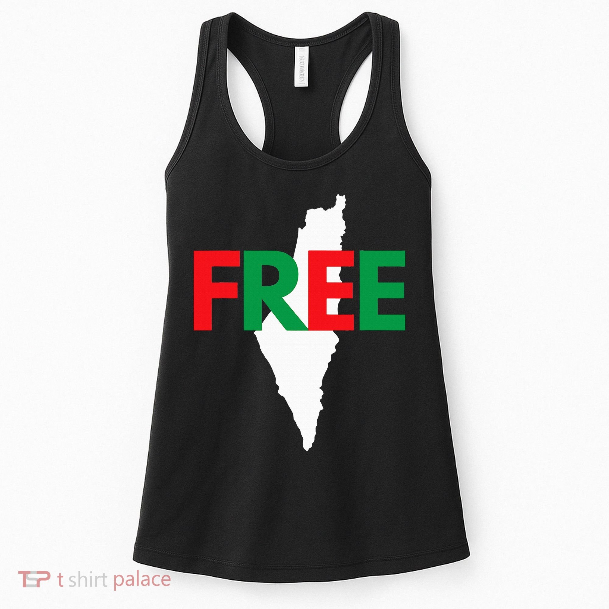 Palestine Free Palestine In Arabic Free Gaza Palestine Flag Women's Tank Top