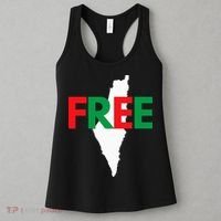 Palestine Free Palestine In Arabic Free Gaza Palestine Flag Women's Tank Top thumb 3