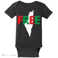Palestine Free Palestine In Arabic Free Gaza Palestine Flag Baby Bodysuit thumb 0
