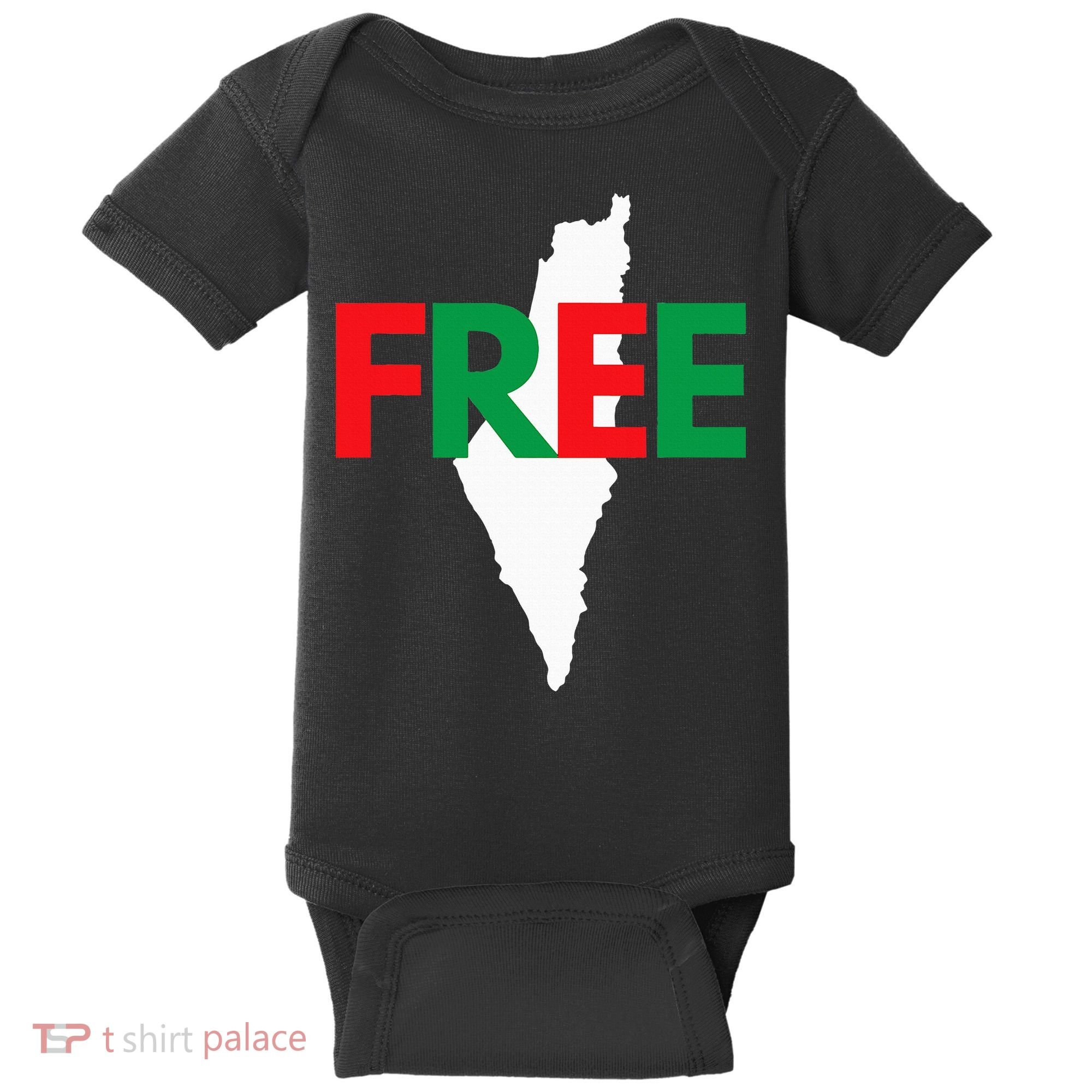 Palestine Free Palestine In Arabic Free Gaza Palestine Flag Baby Bodysuit