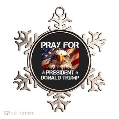 Pray For President Donald Trump American Flag Eagle Ornament