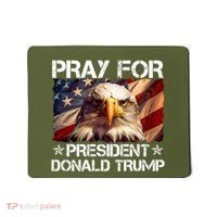 Pray For President Donald Trump American Flag Eagle Mousepad thumb 0