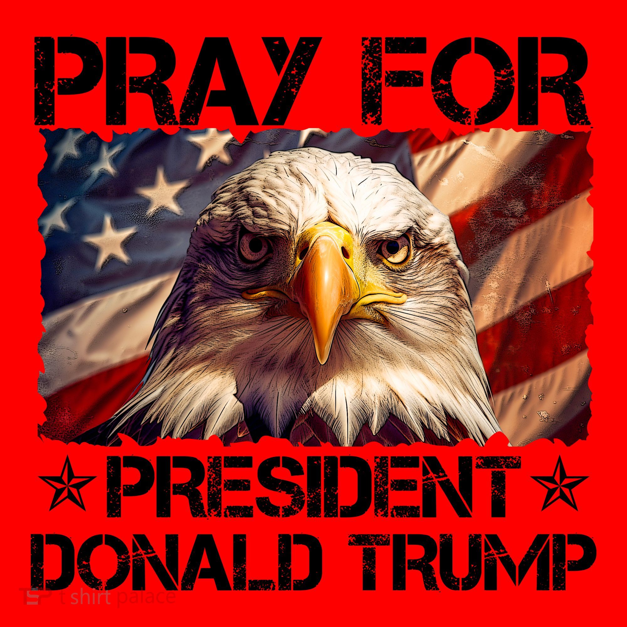Pray For President Donald Trump American Flag Eagle Santa Hat