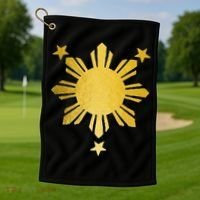 Philippines Flag Pride Filipino Filipina Golf Towel thumb 1