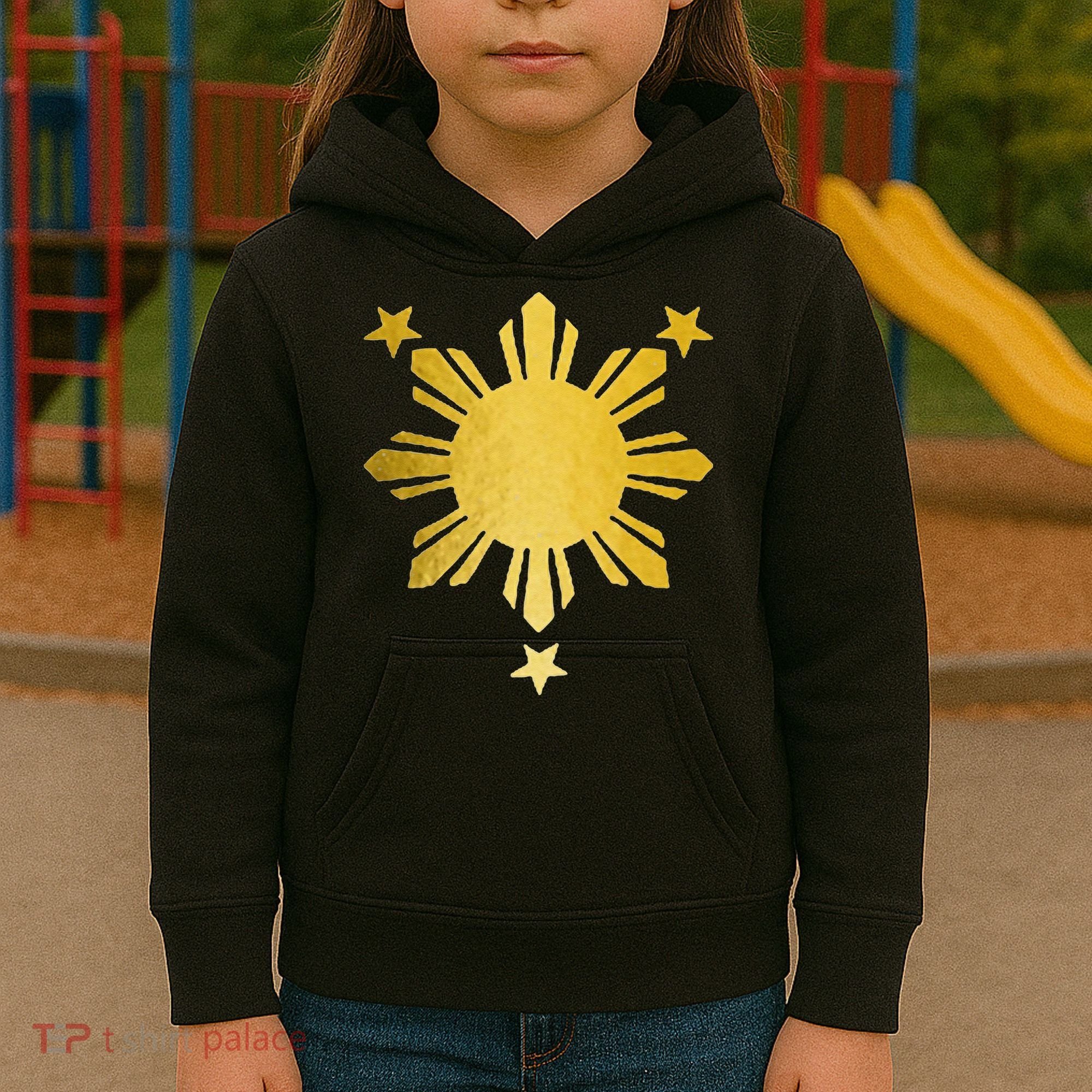 Philippines Flag Pride Filipino Filipina Kids Hoodie