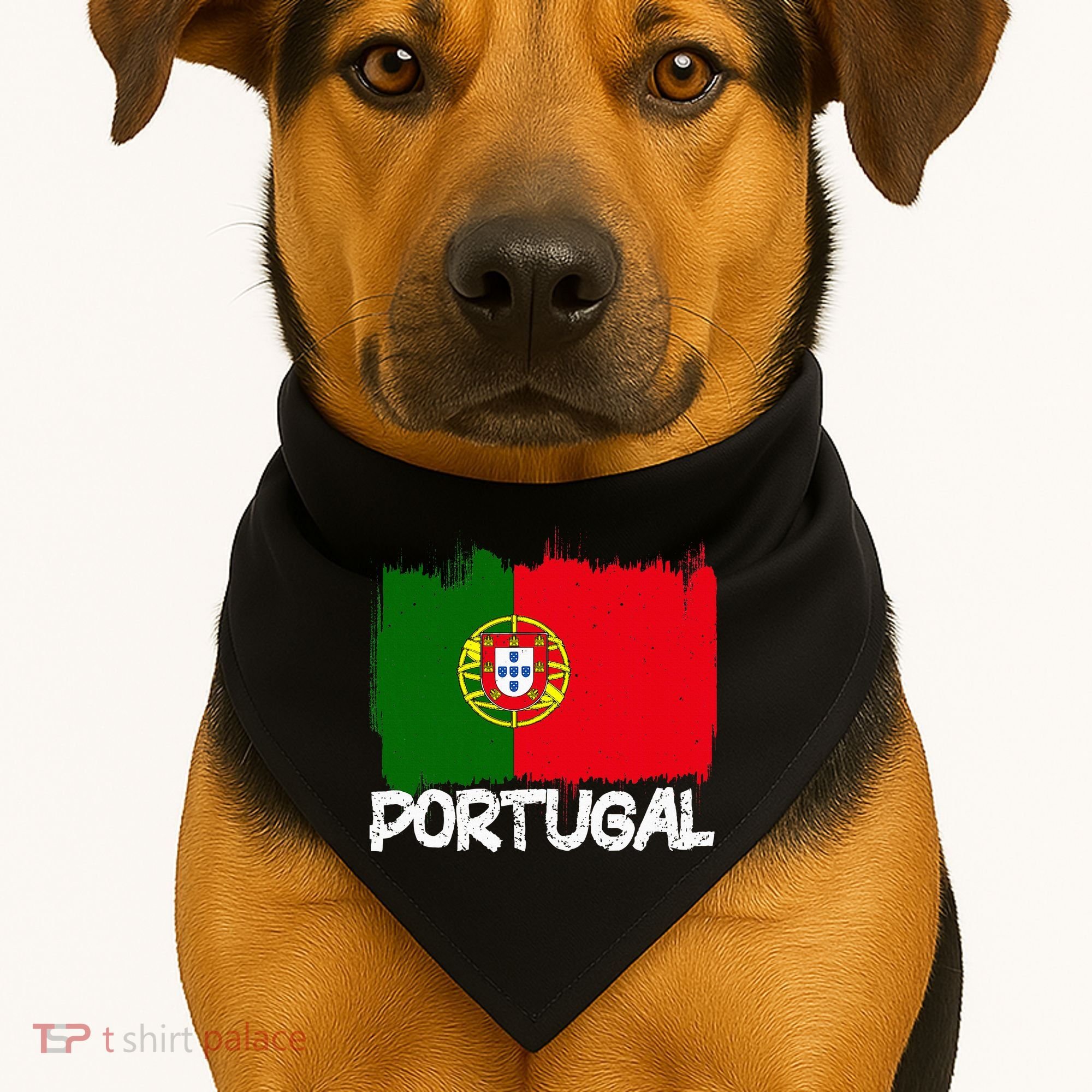 Portugal Flag USA-Made Doggie Bandana