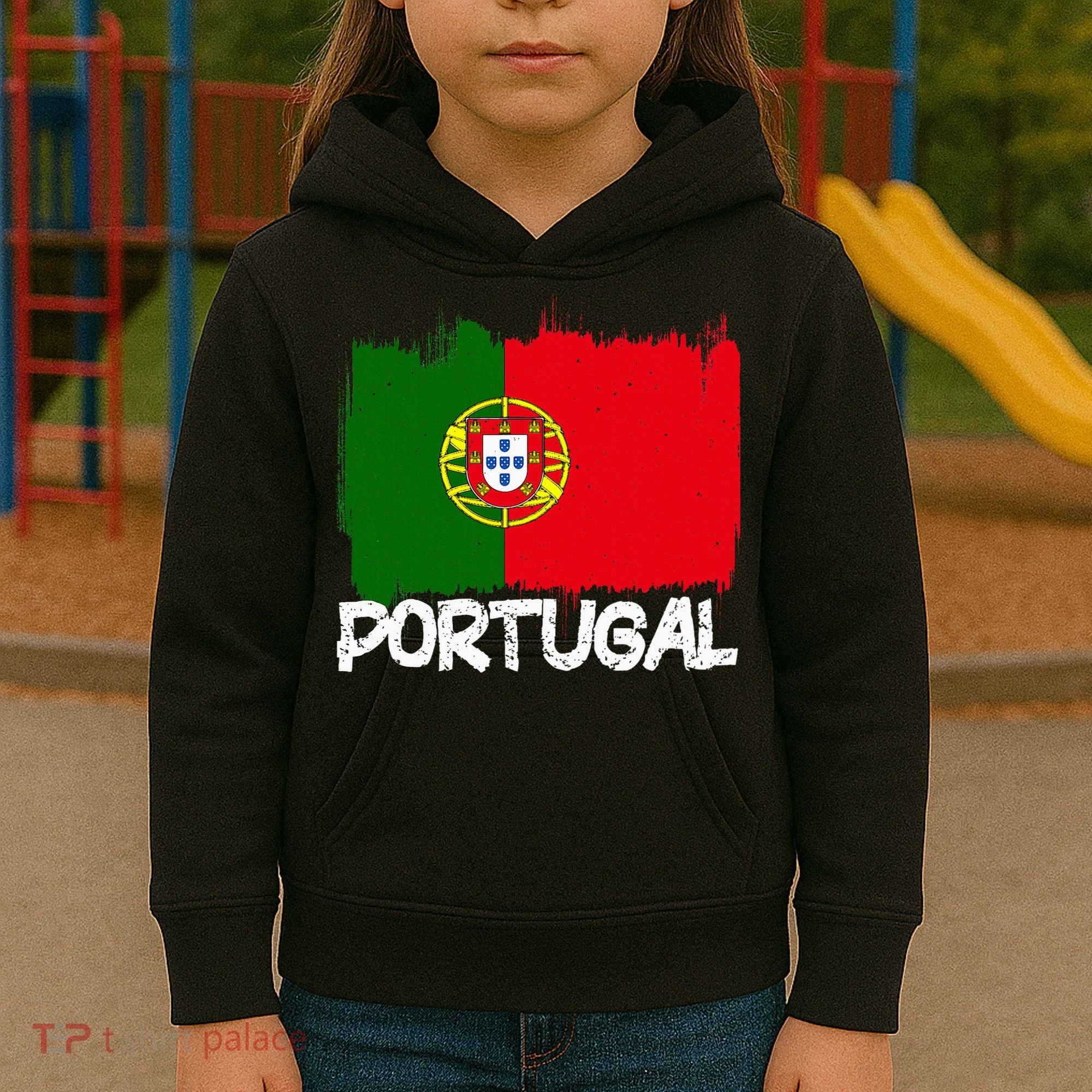Portugal Flag Kids Hoodie