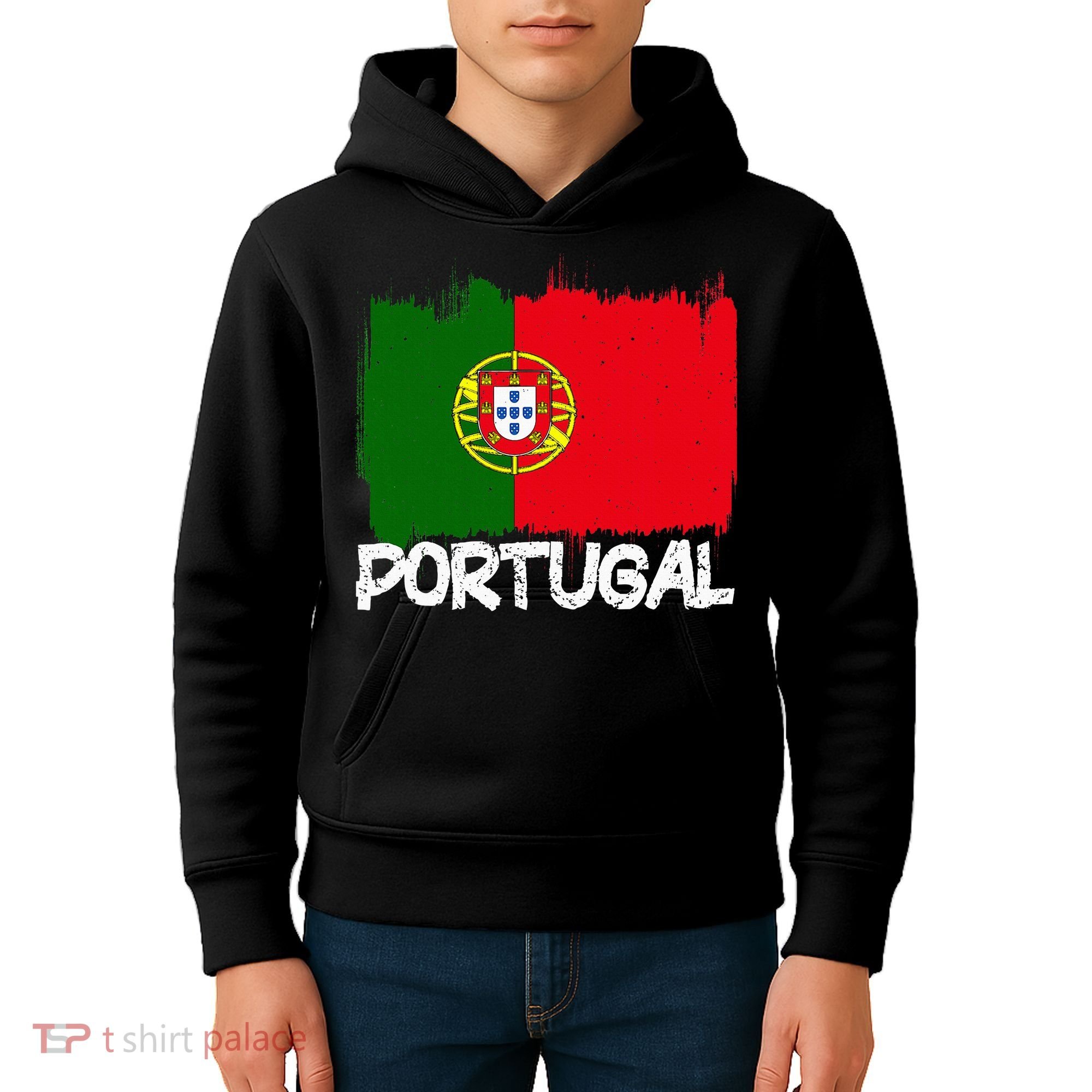 Portugal Flag Kids Hoodie