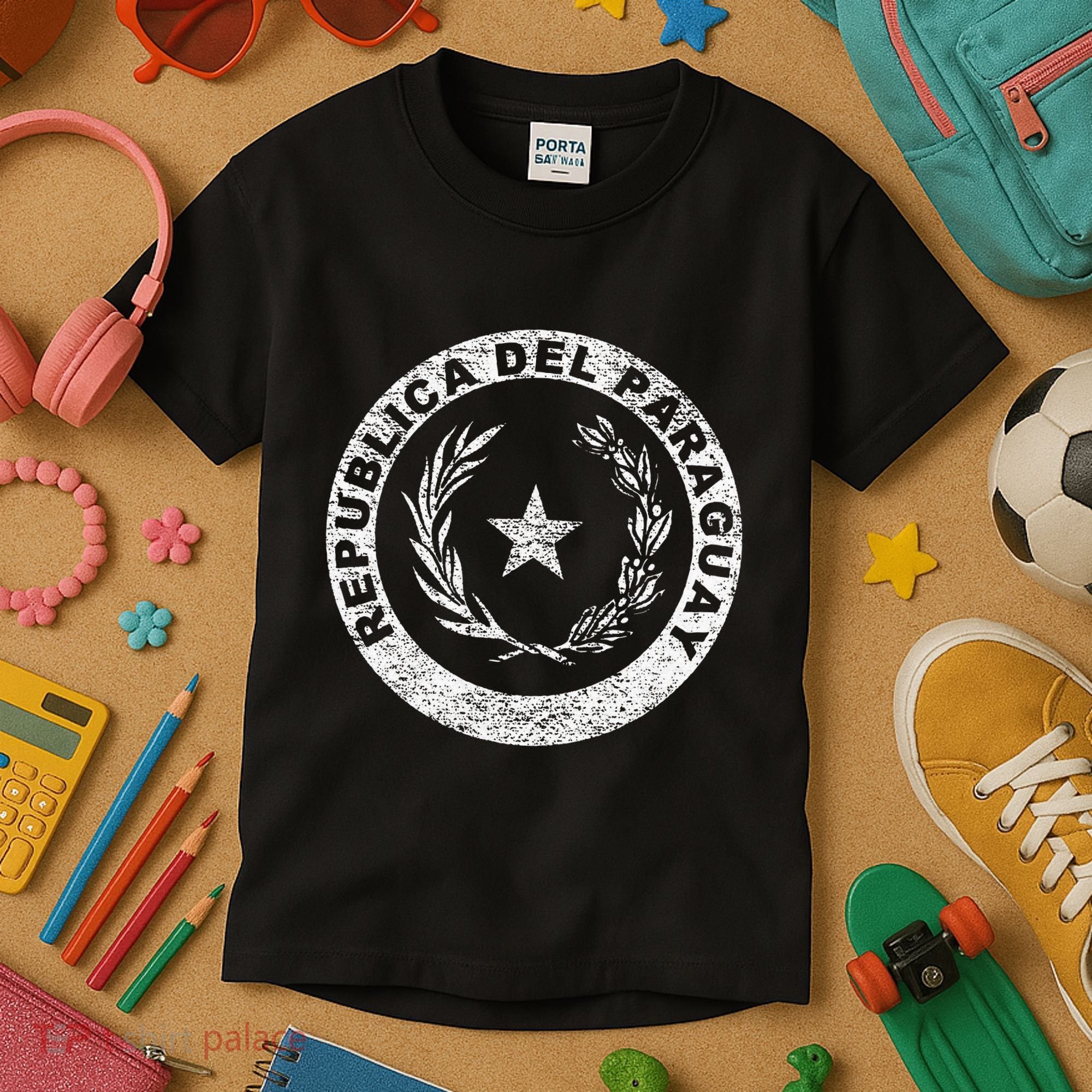 Paraguay Flag Paraguayan Seal Asuncion Kids T-Shirt