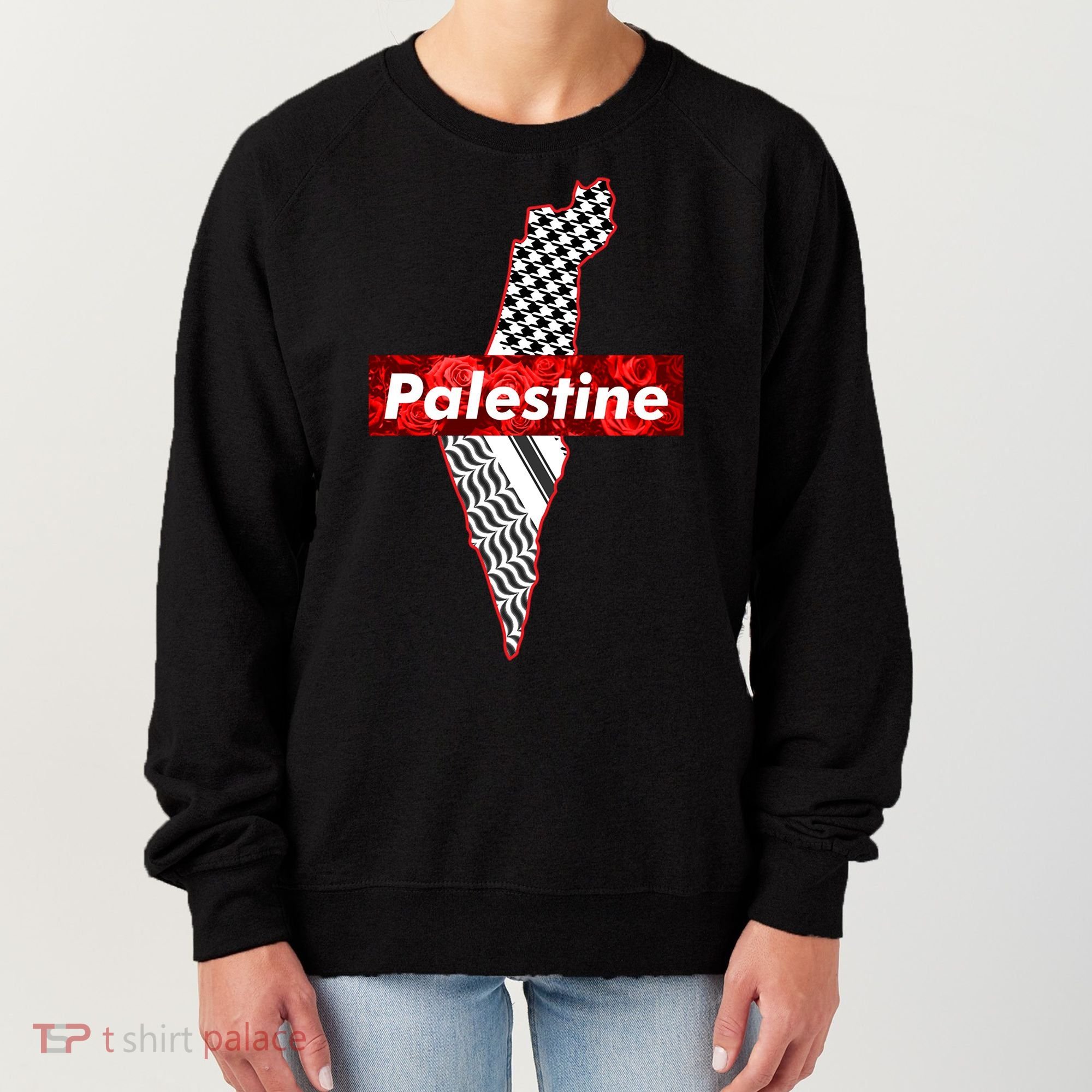 Palestine Free Palestine Free Gaza Palestine Flag Arabic Cool Gift Women's Sweatshirt