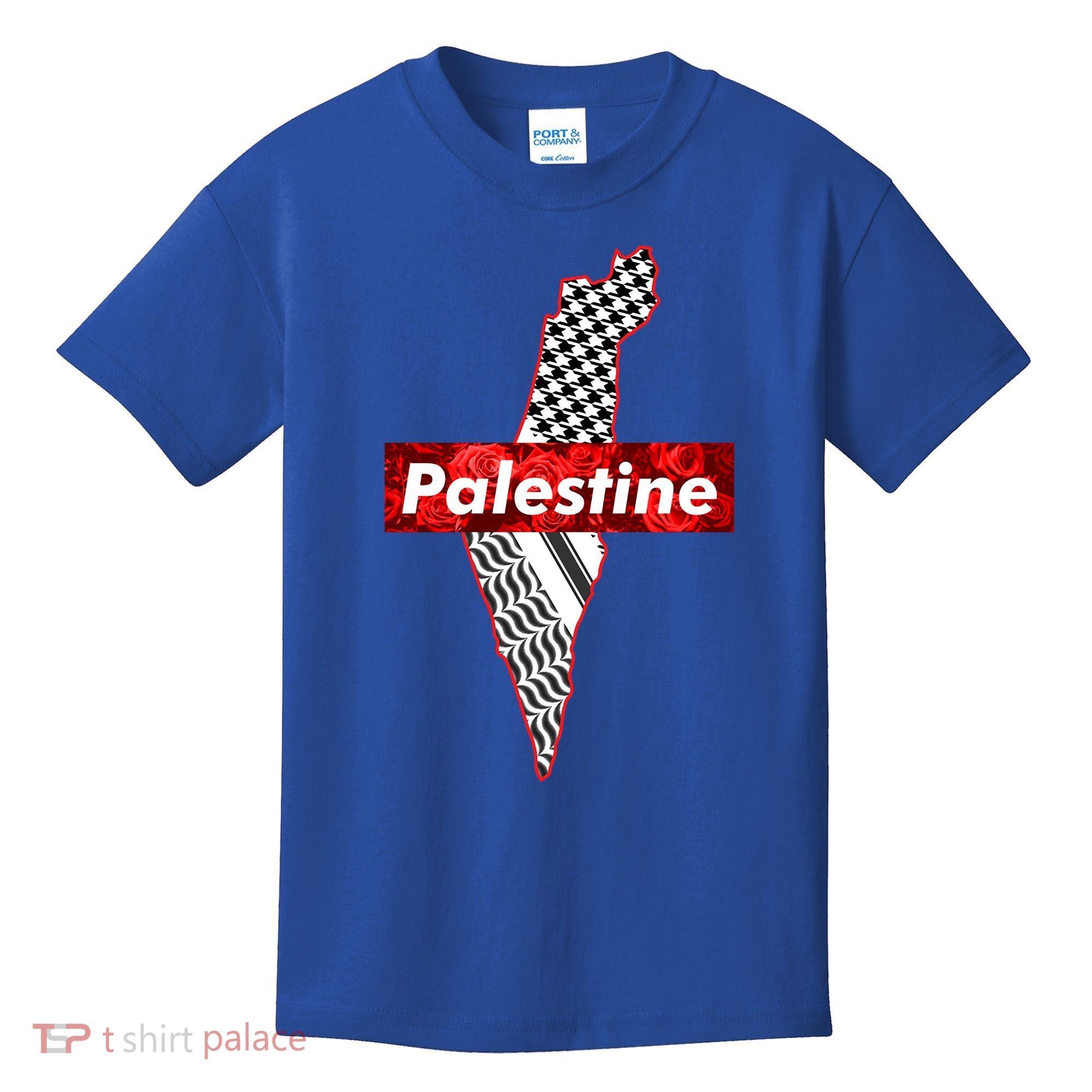 Palestine Free Palestine Free Gaza Palestine Flag Arabic Cool Gift Kids T-Shirt
