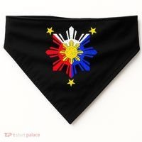 Pinoy Filipino Philippine Flag Sun USA-Made Doggie Bandana thumb 0