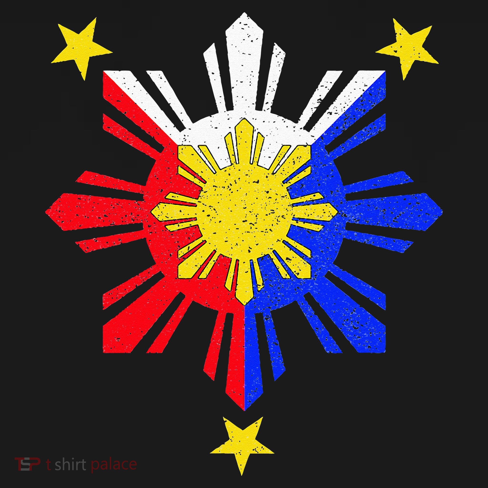 Pinoy Filipino Philippine Flag Sun USA-Made Doggie Bandana