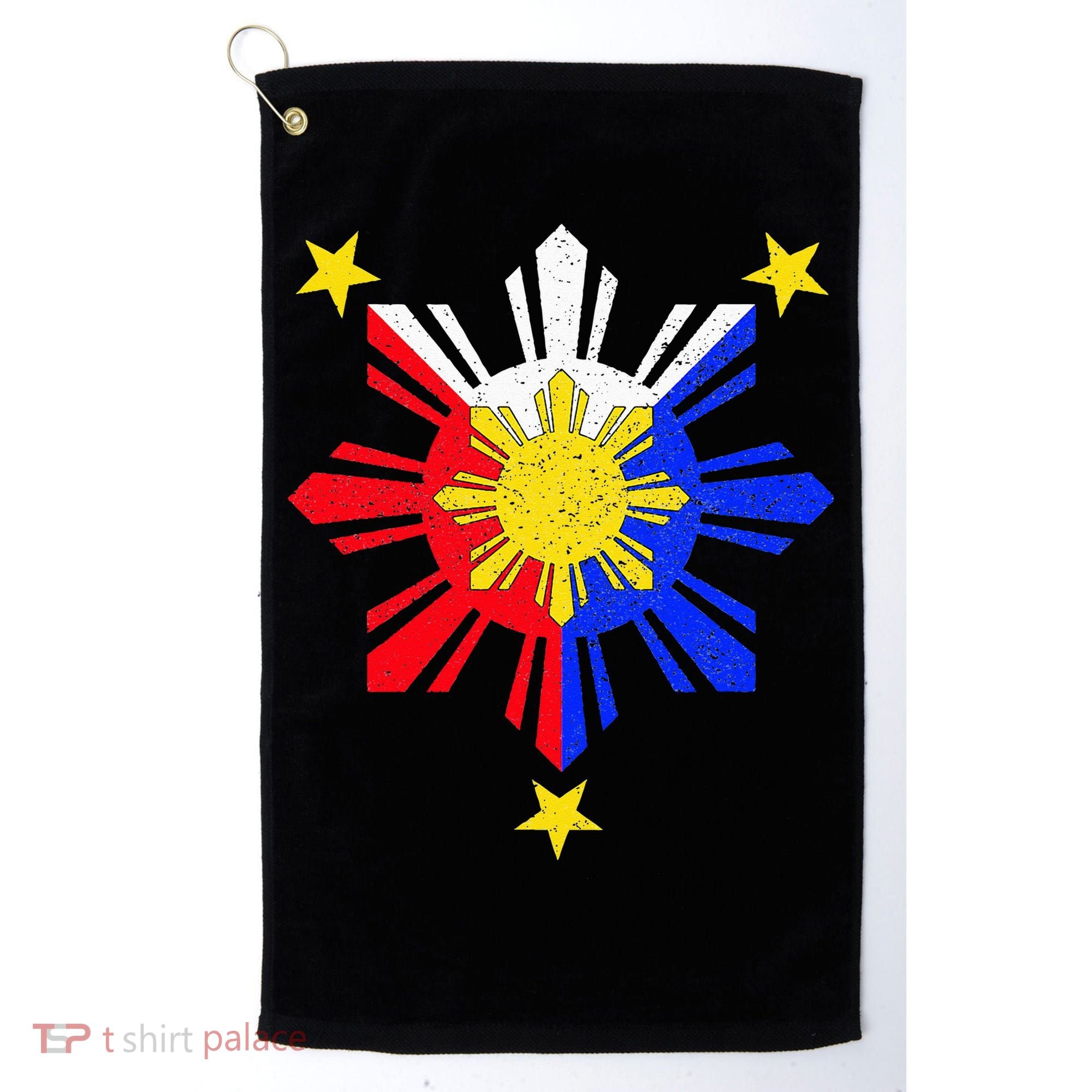 Pinoy Filipino Philippine Flag Sun Golf Towel