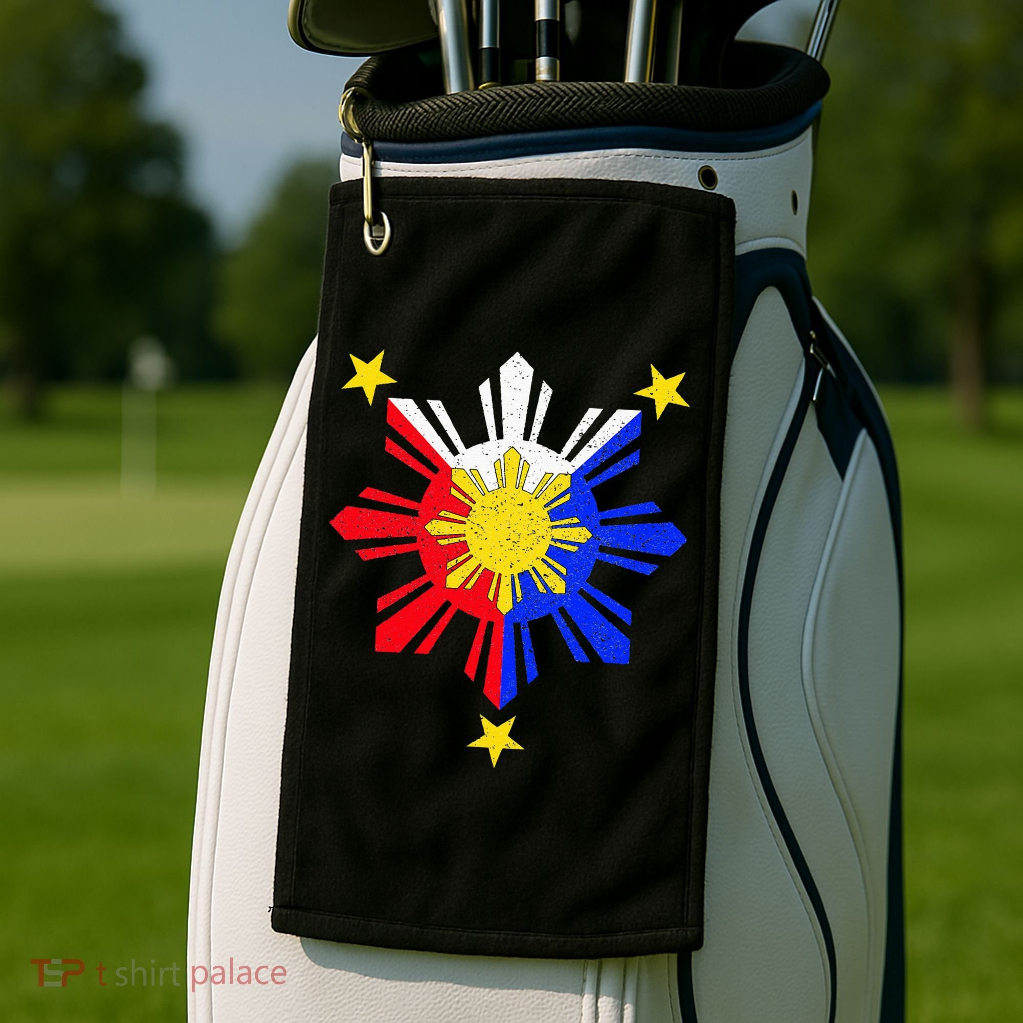 Pinoy Filipino Philippine Flag Sun Golf Towel