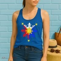 Pinoy Filipino Philippine Flag Sun Women's Tank Top thumb 2