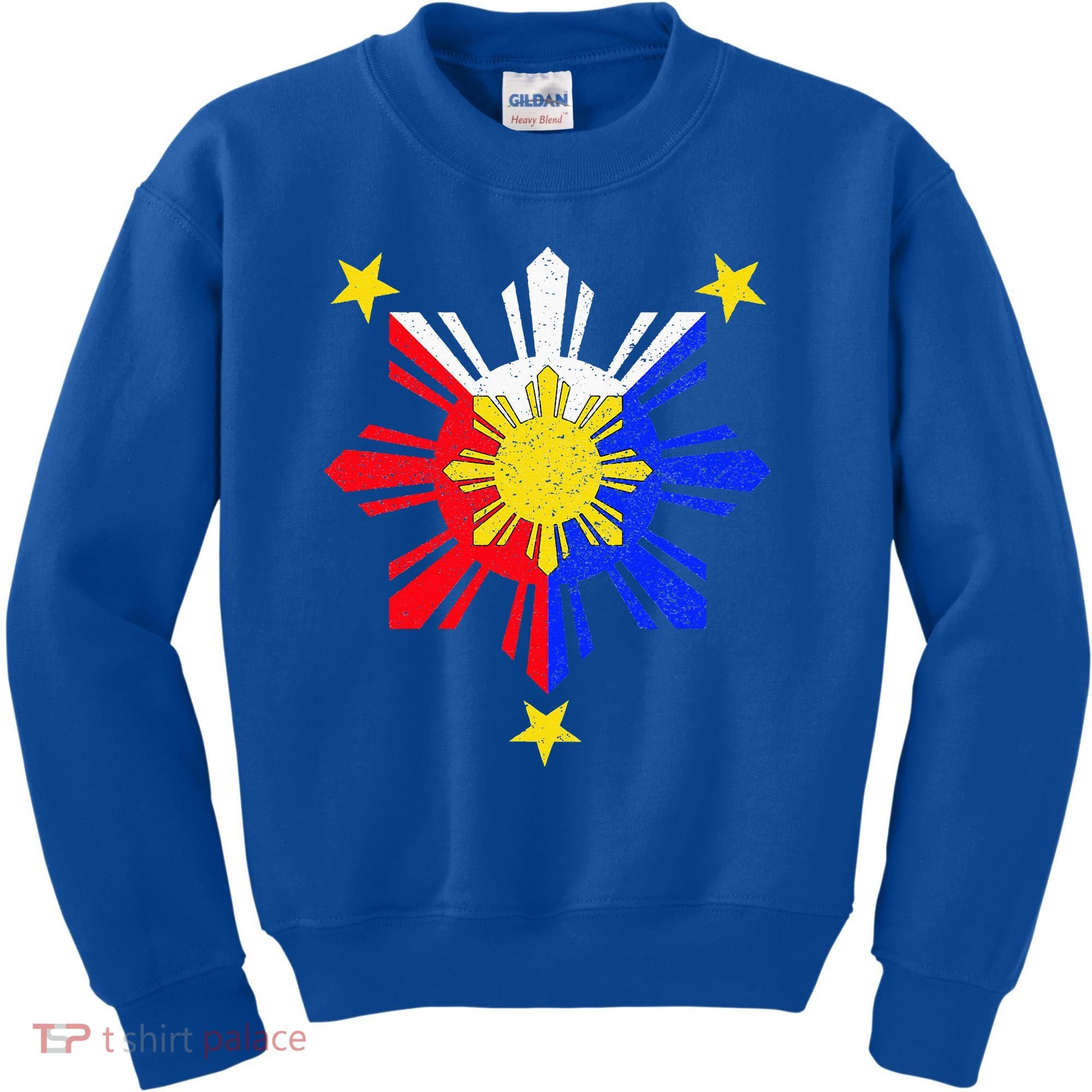 Pinoy Filipino Philippine Flag Sun Kids Sweatshirt