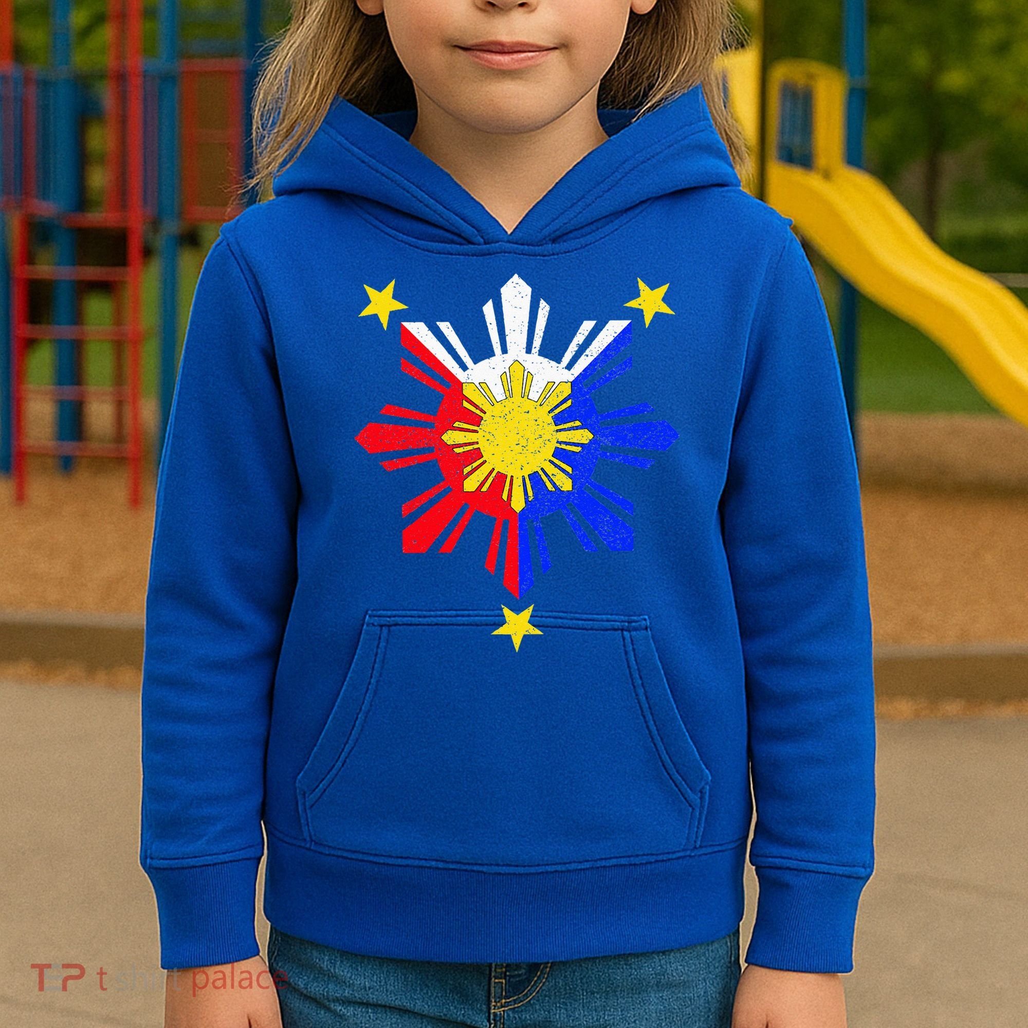 Pinoy Filipino Philippine Flag Sun Kids Hoodie