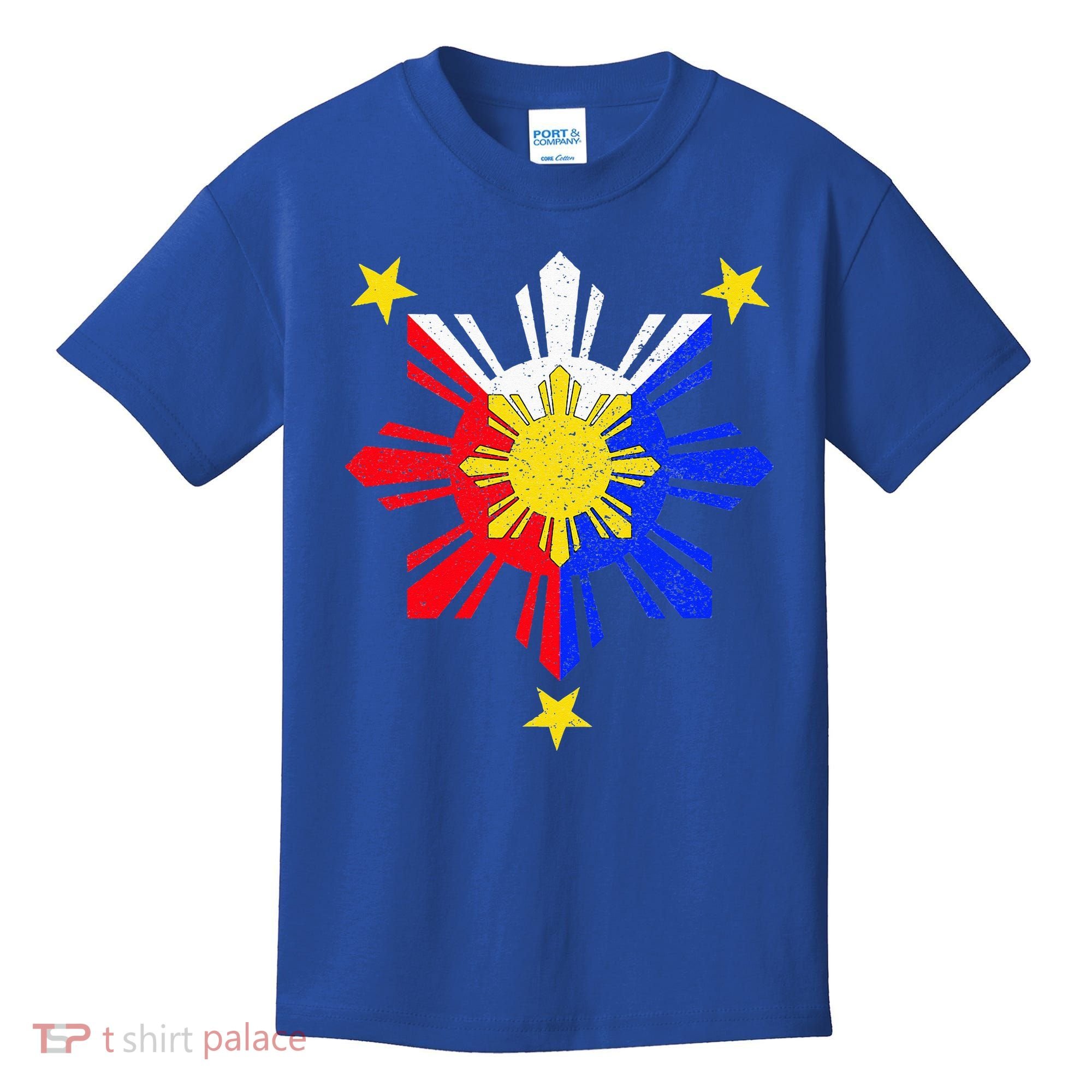 Pinoy Filipino Philippine Flag Sun Kids T-Shirt