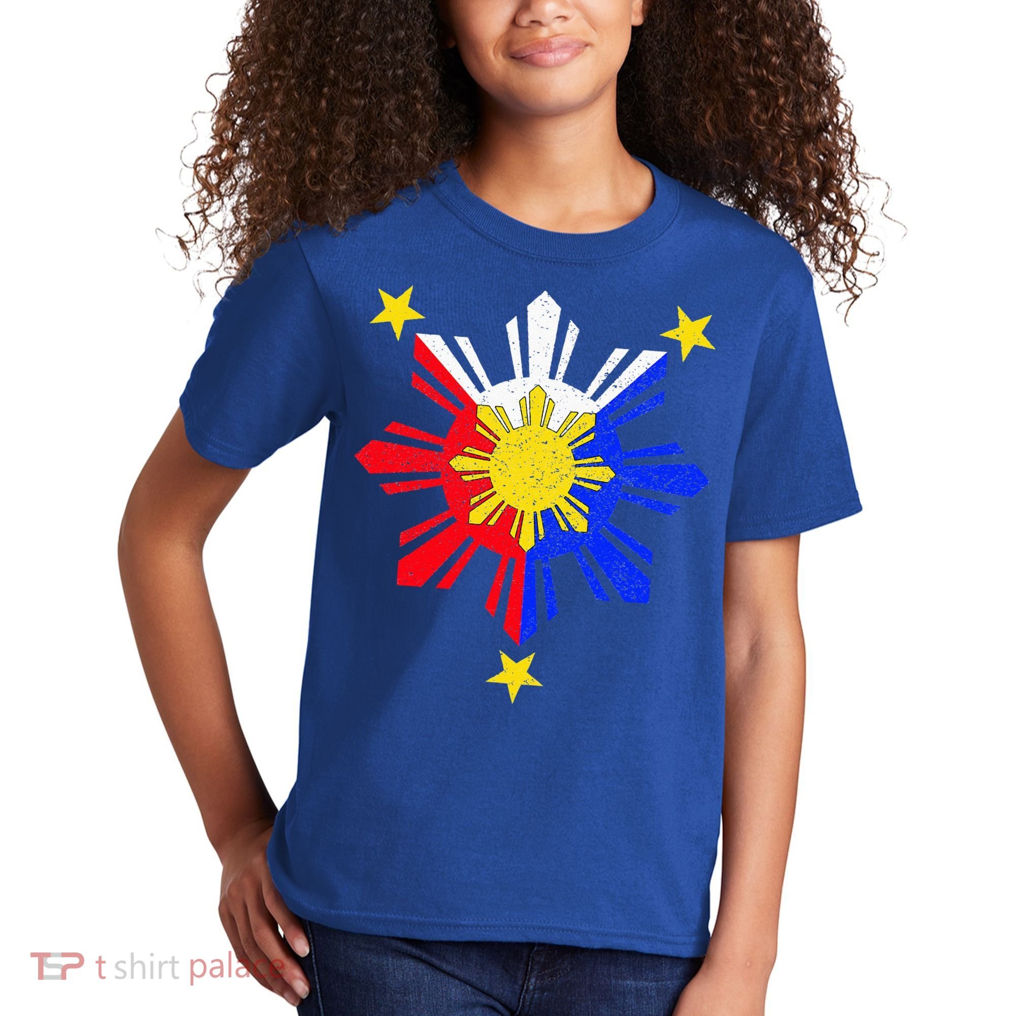 Pinoy Filipino Philippine Flag Sun Kids T-Shirt